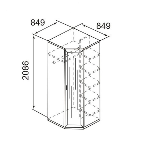 Шкаф угловой  для одежды 30Р Ника Люкс