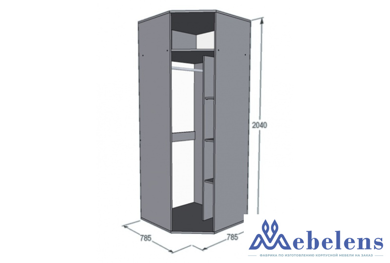 Шкаф угловой Омега 18